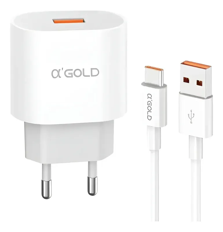 Carregador Tipo C Turbo 30w A'gold Compatível Iphone Android