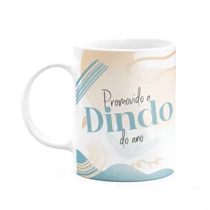 Caneca Promovido A Dindo Do Ano - 325ml - Branca