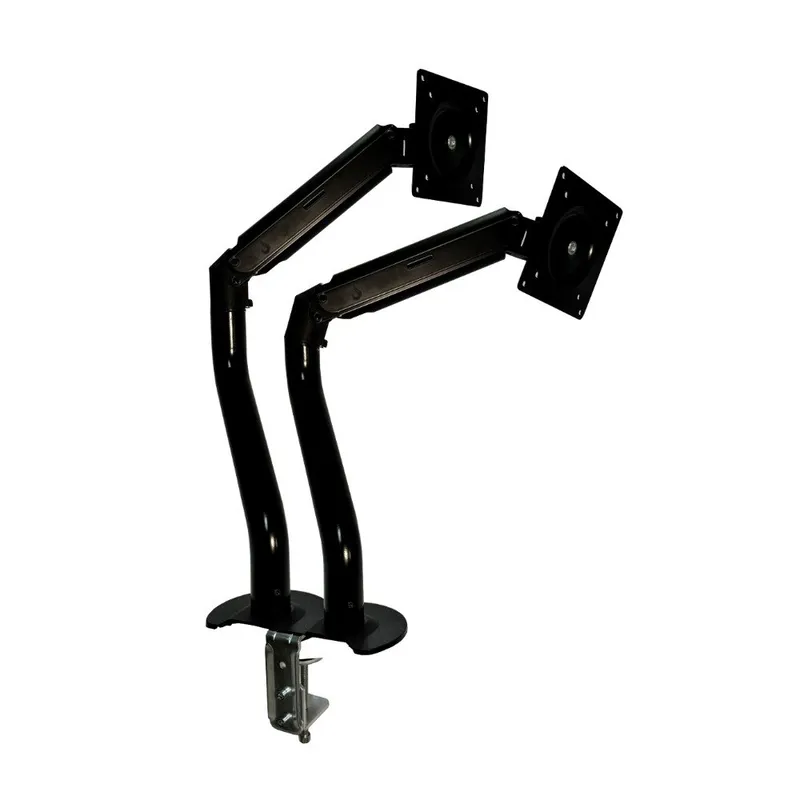 Suporte de Mesa Articulado para 2 Monitores de 15" a 34" Dual Iron Lift Rise Mode, Ajuste de altura, Pistão a Gás, Preto - RM-IL-02-B