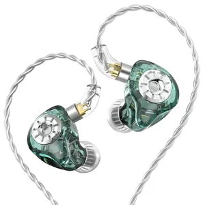 Fone De Ouvido Trn St1 Pro Verde In-ear Customizavel Sem Mic