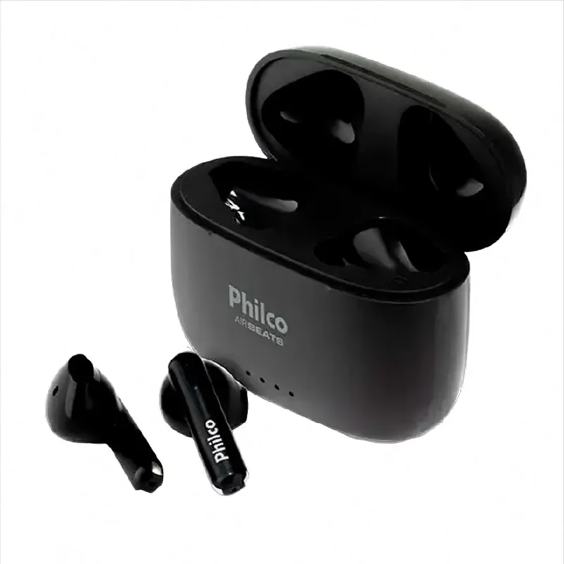 Fone De Ouvido Sem Fio Philco Pfi200p Air Beats, Bluetooth V5.3, Ipx4, Preto