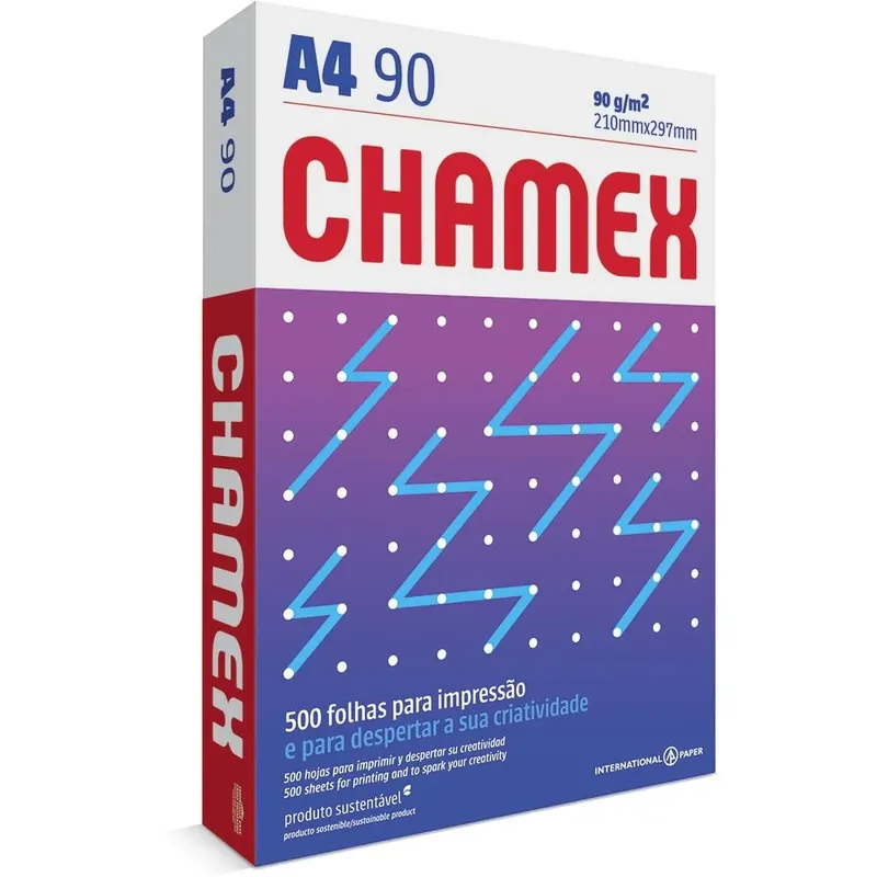 Papel Sulfite Super A4 Branco 210x297mm 90g Pt 500 Fl Chamex