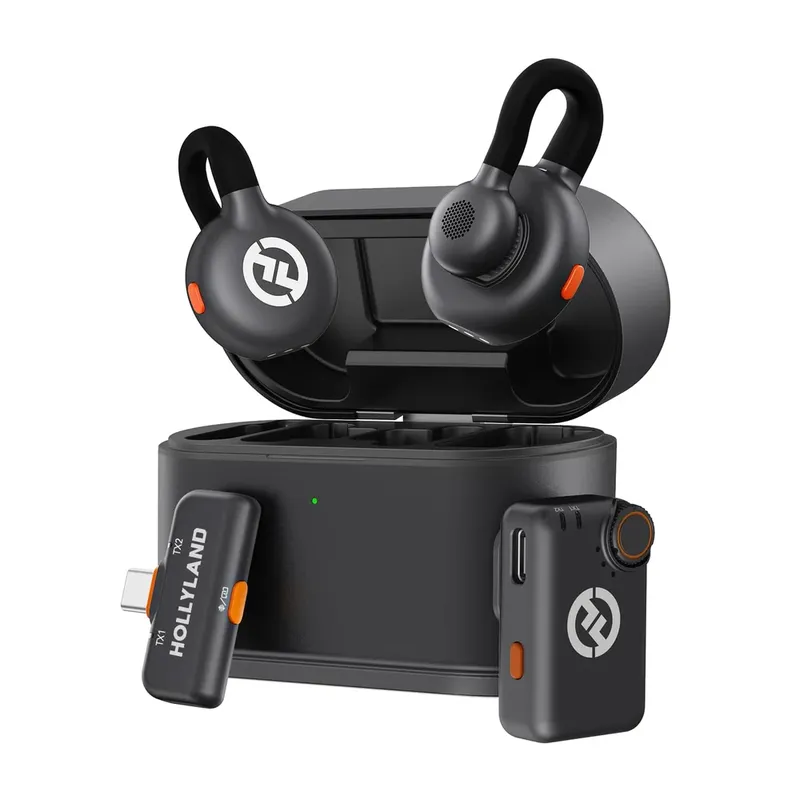 Microfone De Lapela Sem Fio Hollyland Mark L2 Mini Kit Para Vlog, Lives E Blogueiros