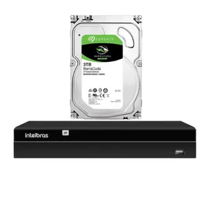 Kit Intelbras, NVR Nvd 1408, 8 Canais, 4k + HD 3TB, Linux