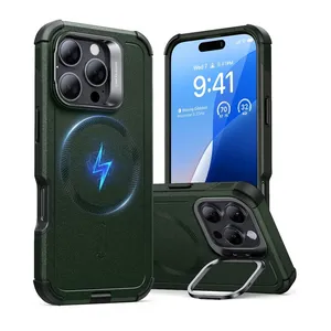 Esr Cyber Armor With Stash Stand Iphone 16 Pro Max Green 1a76605