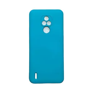 Capa Moto E7 Silicone Aveludada Protege Câmera Colorida Capinha Anti Impacto Moto E7:azul Céu
