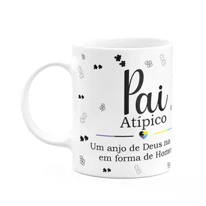 Caneca Minimalista Pais - Pai Atípico, Um Anjo De Deus