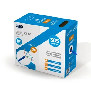 Cabo Para Aplicação Em Cftv 4 Pares Azul 305m Cacf-244p/03 Proeletronic