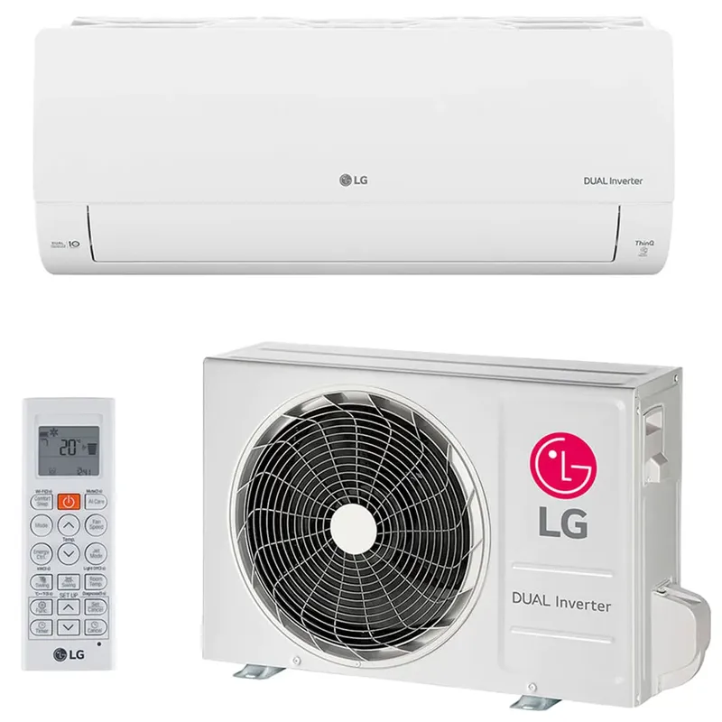 Evaporadora Lg Dual Inverter Voice +ai Com 9.000 Btus, Quente E Frio, Branco - S3-w09aa31d - 220v