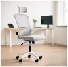 Cadeira Executiva Ergonômica C7 Neo Office com Apoio Lombar, Tela Mesh, Ajuste de Altura e Base Giratória - Branca