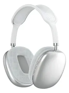 Fone De Ouvido Headphone S/fio Bluetooth C/microfone Max Air Premium Cor Prateado