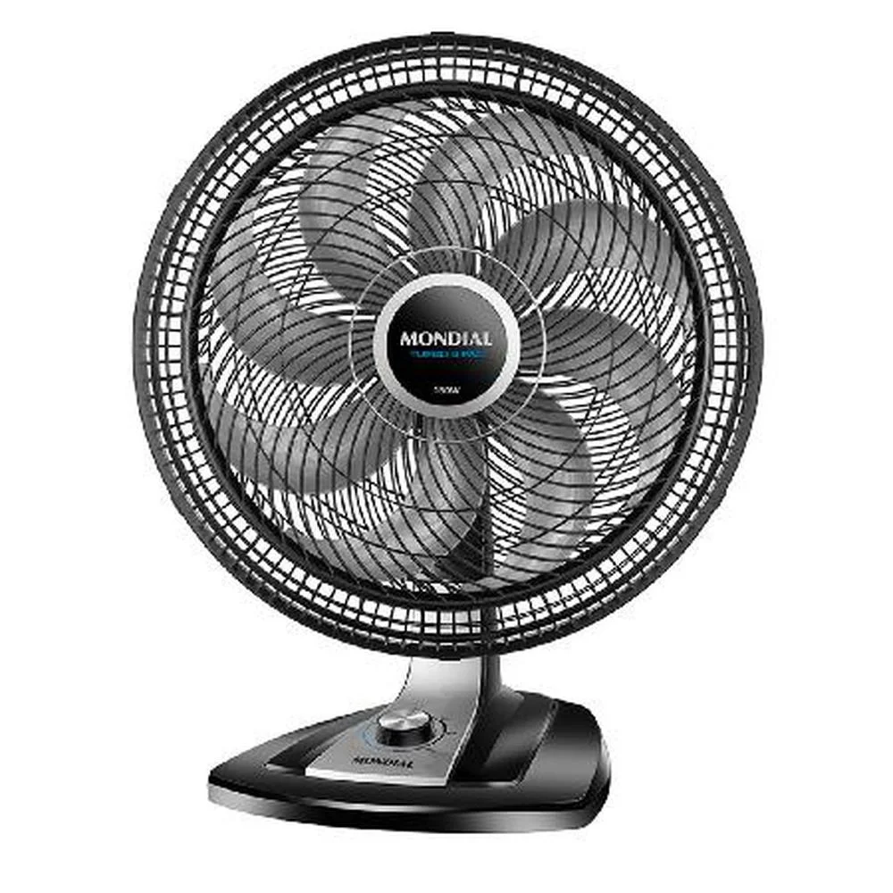 Ventilador Mesa Mondial Turbo, 50Cm, 8 Pás, 140W, 220V - Vtx-50-8P Pt