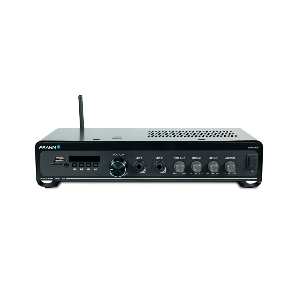 Amplificador Frahm Slim 2200 G5 Optical Bluetooth Preto