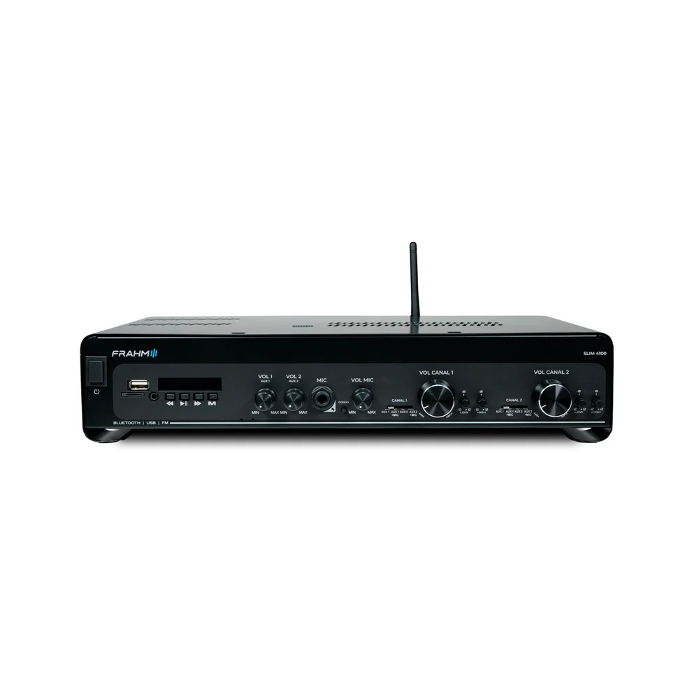 Amplificador Frahm Slim 4100 G5 Optical Bluetooth Preto