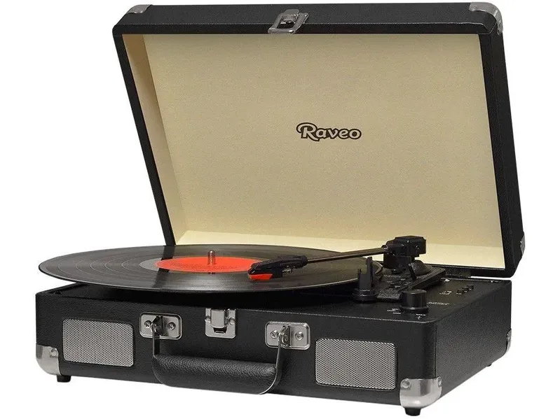 Toca Discos Raveo Sonetto, Bluetooth, USB, 3 Rotações