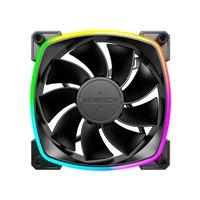 Ventoinha Montech RX120, 120mm, PWM, ARGB, Lâmina Reversa, Preto - RX120 PWM Black