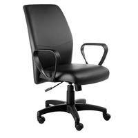 Poltrona Diretor Design Office Móveis, Linha Ferrari, Com Braços, Preto