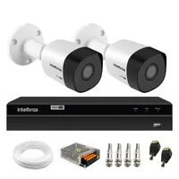 Kit 2 Câmeras Intelbras Hd 720p Vhd 3130 B G6 Dvr Stand Alone Multi Hd Intelbras Mhdx 1104