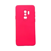 Capa Samsung S9 Plus Silicone Aveludada Protege Câmera Colorida Capinha Anti Impacto S9 Plus:rosa Shock