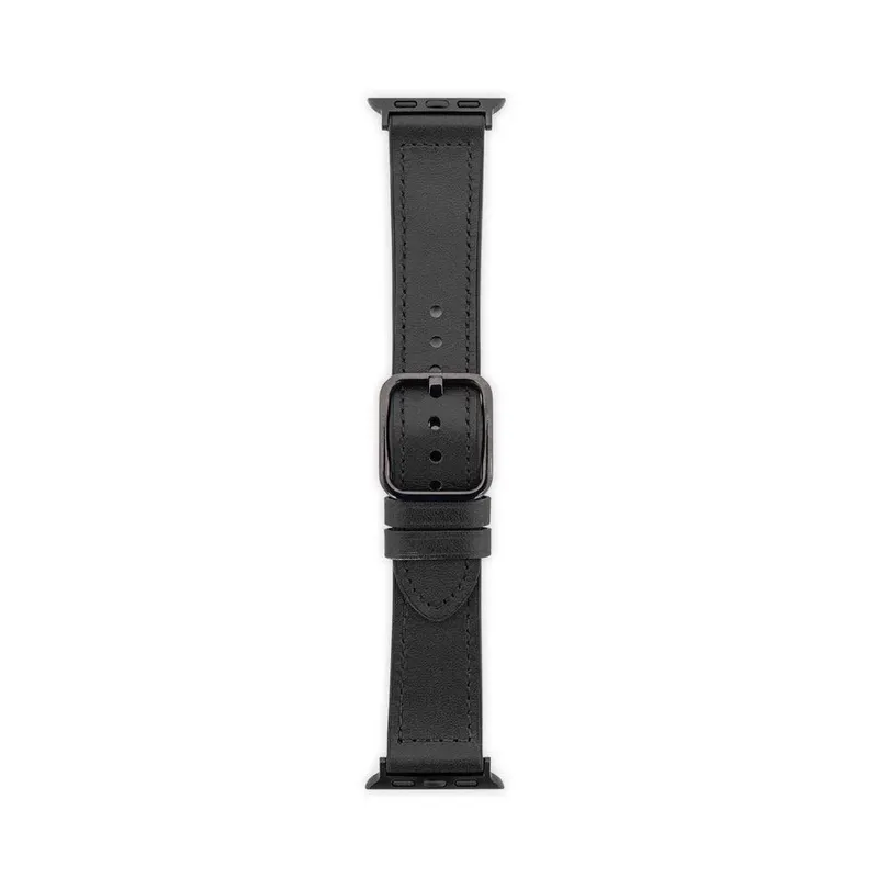 Pulseira Apple Watch 38/40/41 Mm, Couro, Preto, Iplace