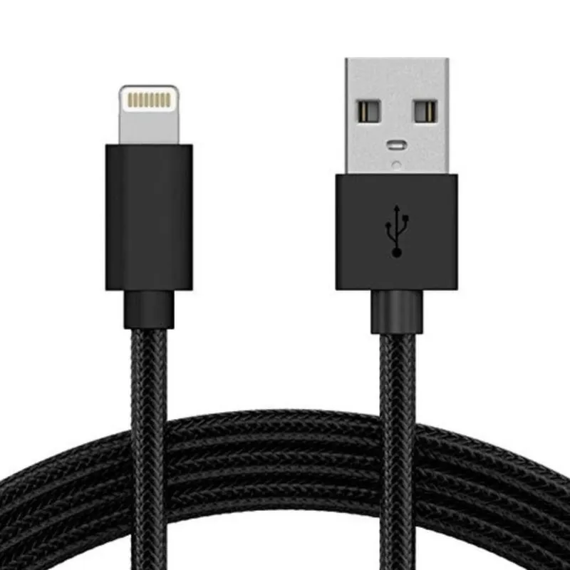 Cabo Lightning Compatível Preto Para Iphone 14 Plus