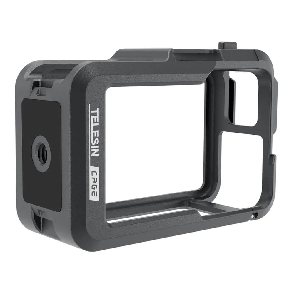 Suporte Frame em Alumínio para Câmera DJI Osmo Action 3 / 4 / 5 Pro - Telesin