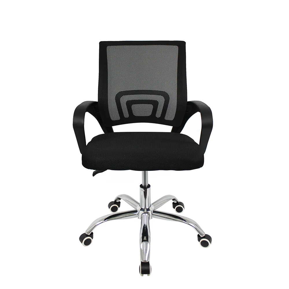 Cadeira Office, Evolux, até 120Kgs, Giratória, Ajuste de Altura, Arco Estofado Mesh, Preto