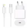 Cabo Tipo C Lightning + Fonte Carregador Pd 25w Turbo Compatível C/iphone X Xr 8 Plus 11 12 13 14 Pro Pro Max – Carga Su