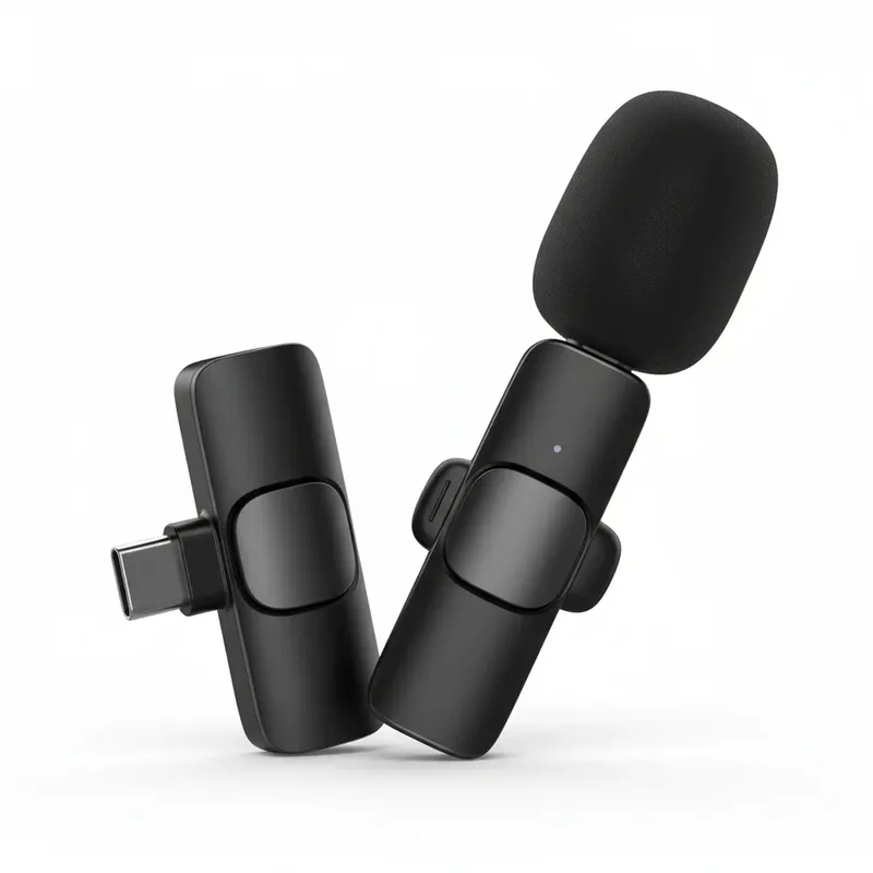 Microfone Sem Fio Transmissor Receptor De Lapela Para Android Tipo C