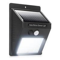 Luminária Energia Solar Recarregável 30 LEDs Com Sensor Cor:preto