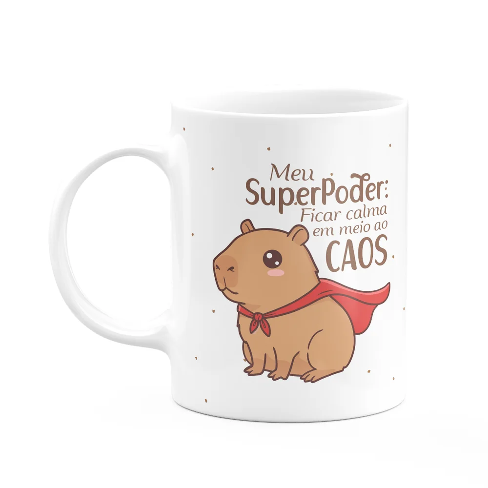 Caneca Divertida Capivaras - Meu Super Poder