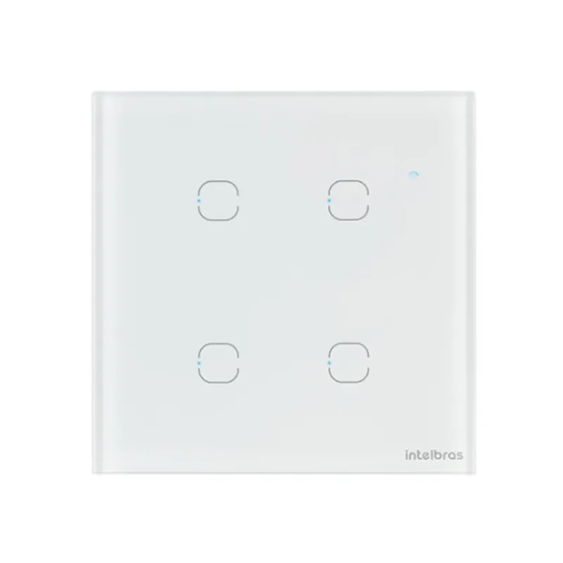 Interruptor Intelbras, Ews 1004, Wi-fi, 4 Tecla, App Smart Touch