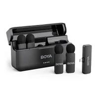 Microfone Sem Fio Boya By-v4d Lightning Lapela Ios Preto