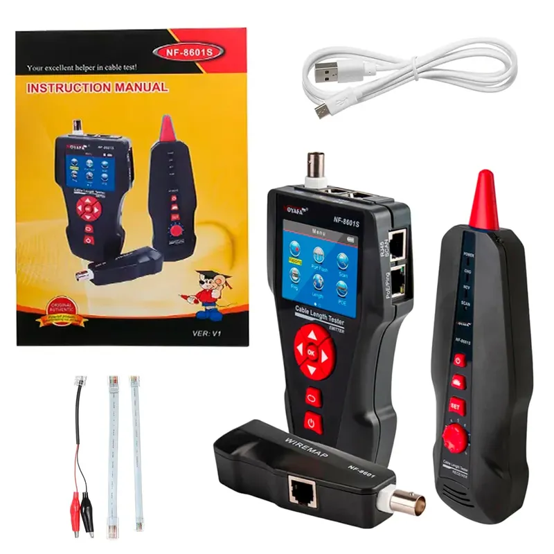 Testador De Cabo De Rede Multiuso Com Rastreador Lcd Nf-8601s Noyafa