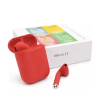 Fone De Ouvido Bluetooth Sem Fio Inpods 12 Macaron Vermelho Pastel