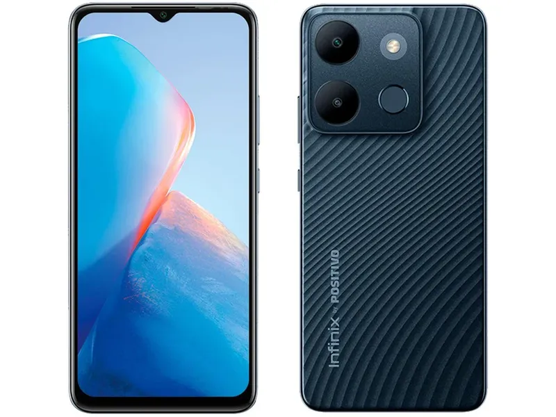 Smartphone Infinix Smart 7, 64GB, 3GB RAM, Câmera Dupla 13MP, Tela 6.6 LCD IPS, Preta
