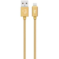 Cabo Usb Tipo-c, Carga Rápida 15w 3a, Nylon Trançado Flat Braided, 2 Metros, Gold, Tc20bg, Elg
