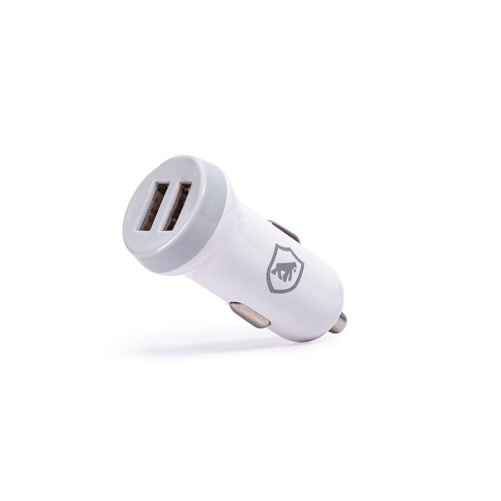 Carregador Veicular Gshield Flex, 5V, 2.4Ah, 2 Saídas USB, Branco