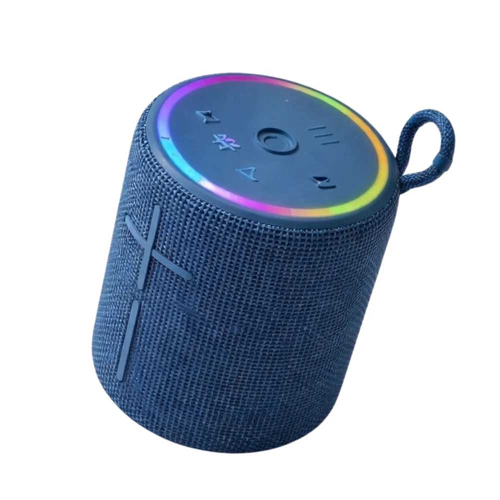 Caixa De Som Portátil Bluetooth Com Luzes RGB Vibrantes Alça