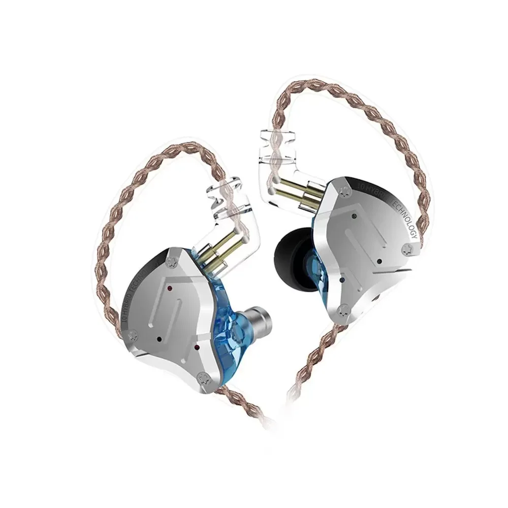 Fone De Ouvido Kz Zsn Pro, Driver Dinâmico, Sem Mic, 24ohms, Azul