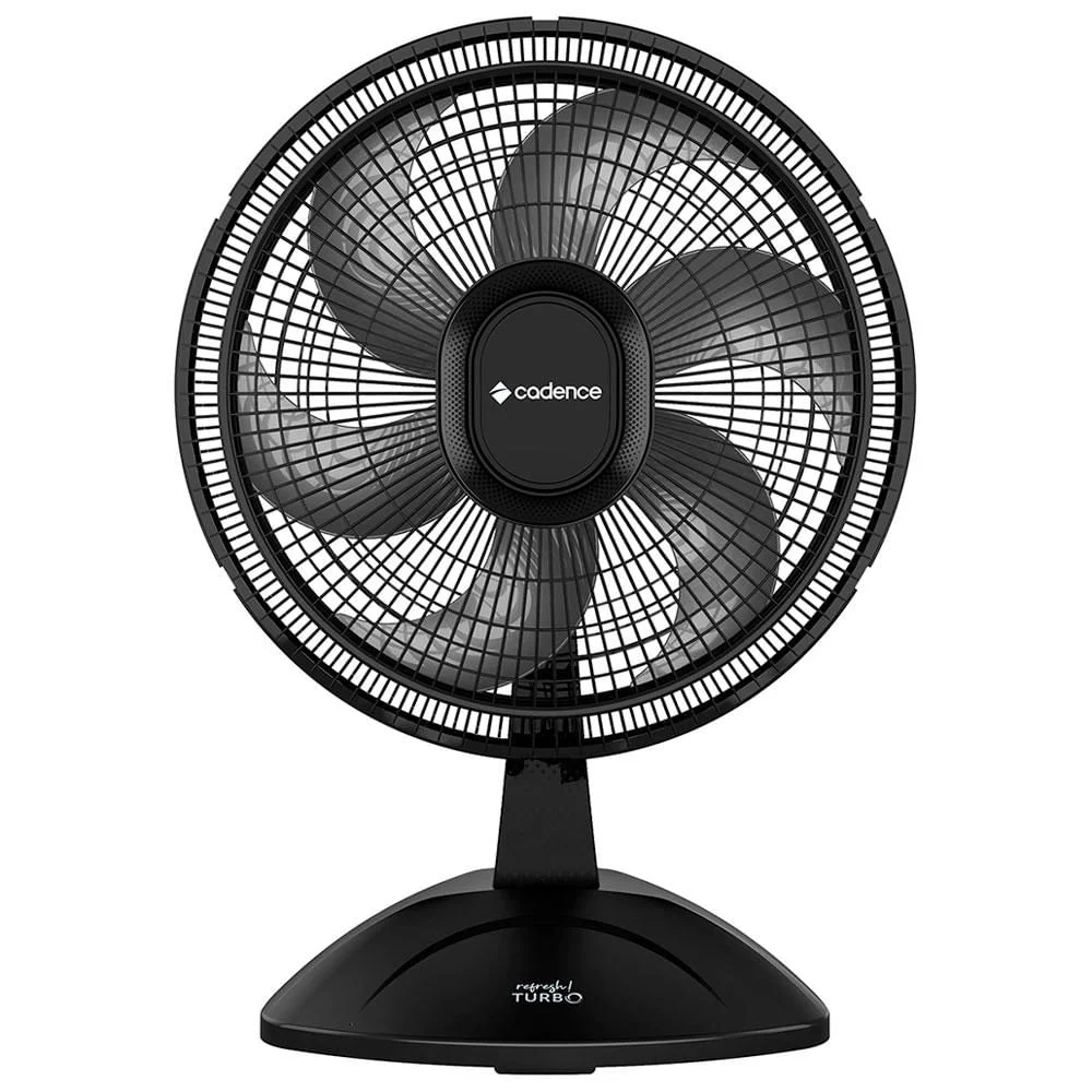Ventilador De Mesa Cadence Refresh Turbo Pro 6 Pás Preto E Azulvtr420 220v