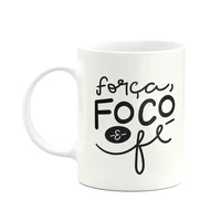 Caneca Motivação - Força, Foco E Fé - 325ml