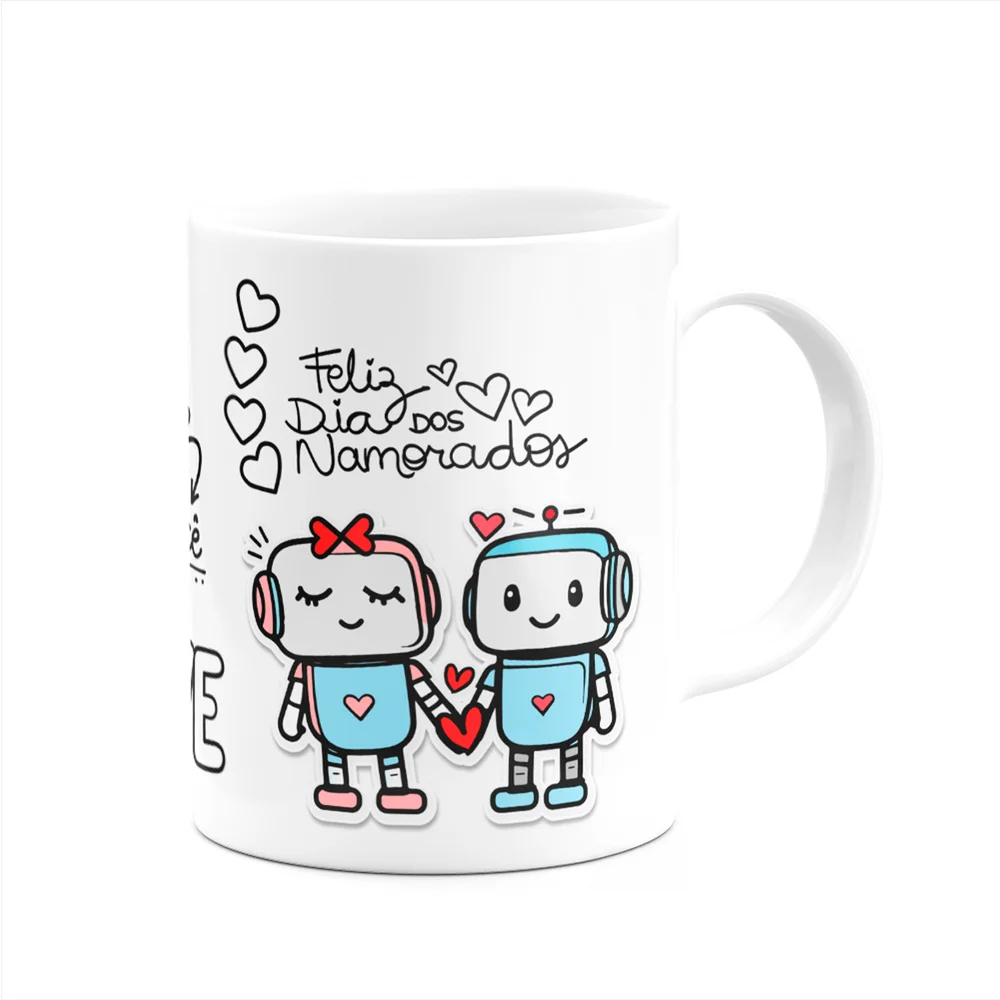 Caneca Namorados - Eu Só Penso Em Vc - Te Amo - Droidlove