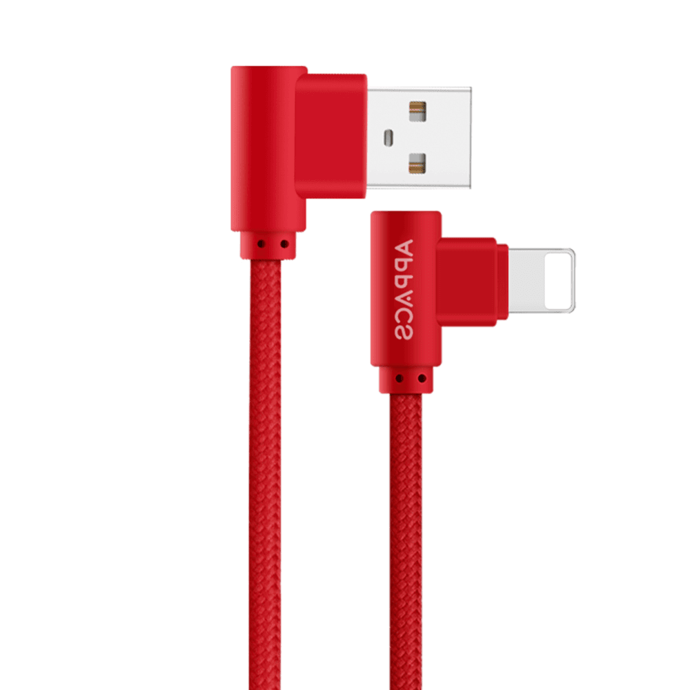 Cabo Celular Tpe+nylon Tipo Iphone 1 Mt Vermelho Appacs