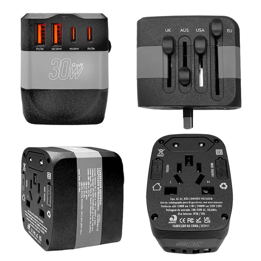 Carregador Adaptador Universal – Portátil E Multifuncional