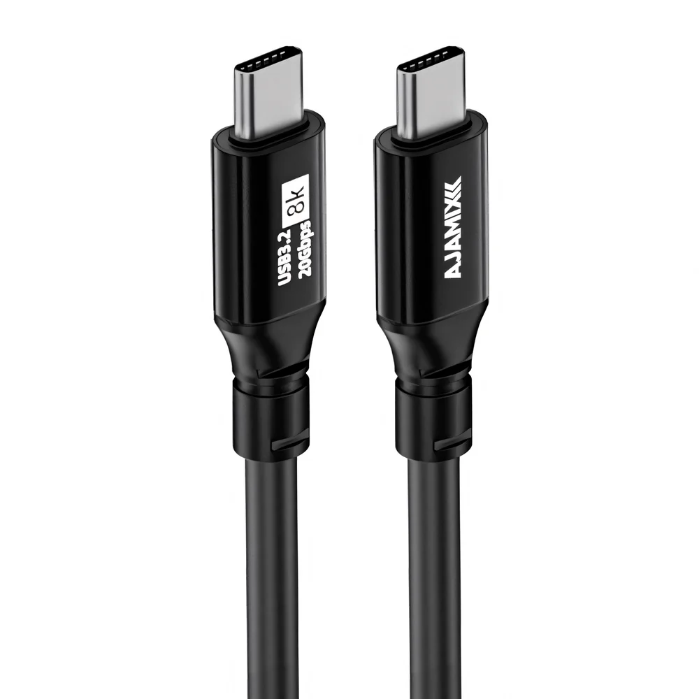 Cabo USB-C TB3 Ajamix 2m Usb 3.2 20gbps 8k@60hz Pd 100w Carregamento Rápido 5A Dados E Vídeo