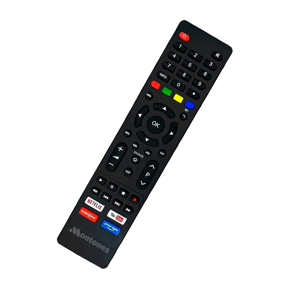 Controle Remoto Para Tv Philco Smart Netflix Globoplay Amazon Prime Yotube + 2 Pilhas