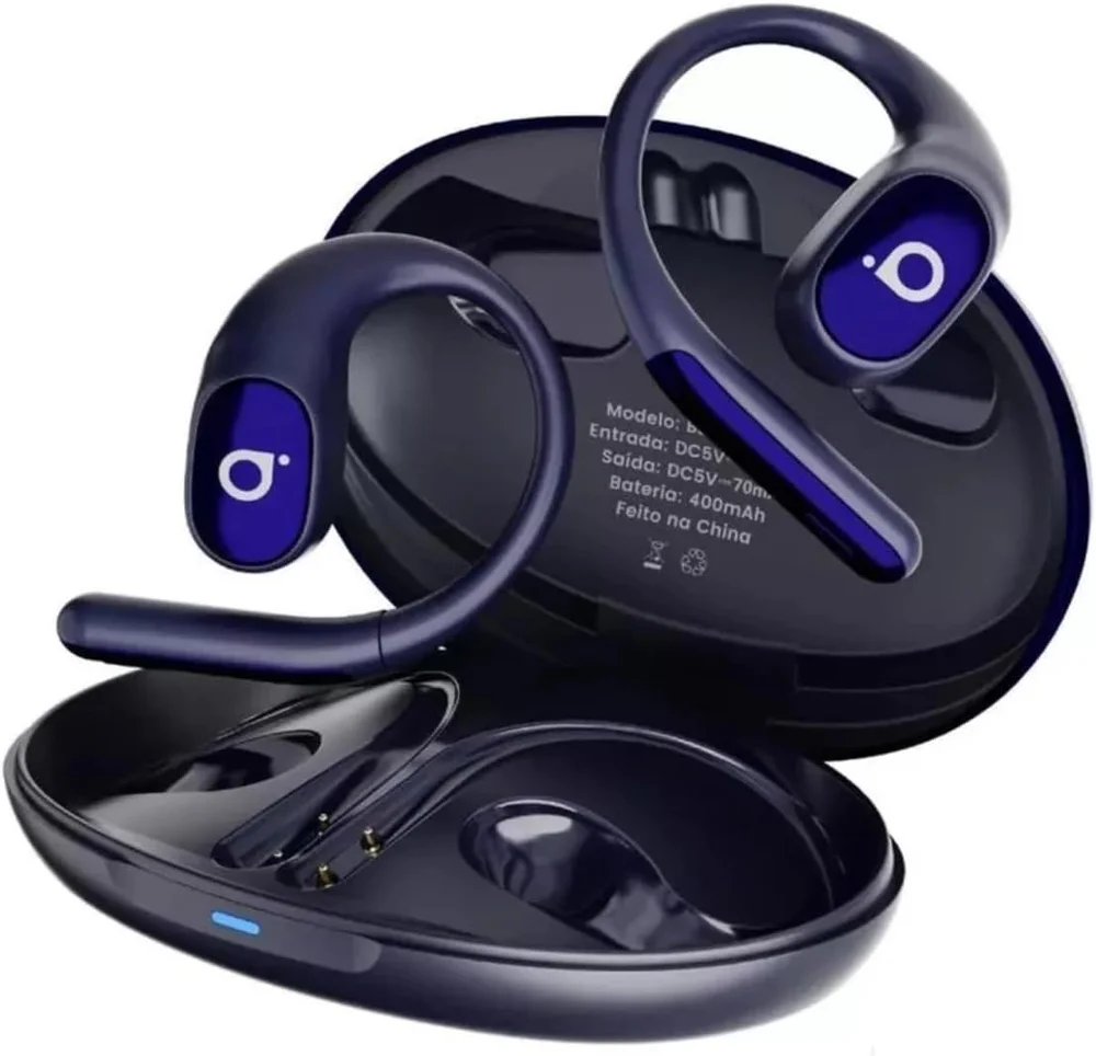 Fone De Ouvido Bluetooth 5.4, Estéreo Hd, 40h De Autonomia (7h Contínuas), Resistente Ao Suor, Design Esportivo, Leve 65g, Controle Touch, Corrida