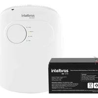 Fonte De Alimentação Fechadura Intelbras Fa 1220 S 2a Ininterrupta + Bateria 12v Xb 1270 Preto