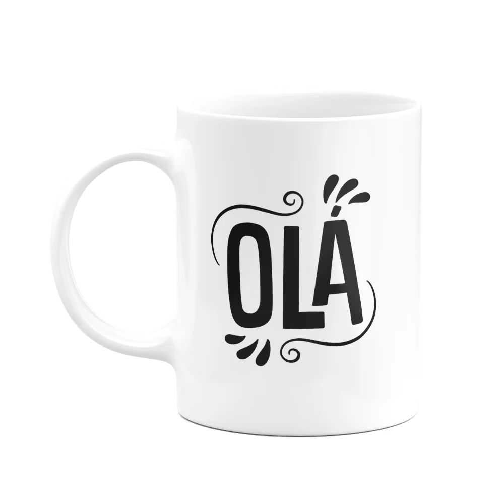 Caneca Momentos - Olá! Até Já! 325ml - Branca